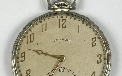 Illinois Open Face 14k Gold Pocket Watch