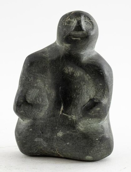 Inuit Carved Stone Figural Sculpture