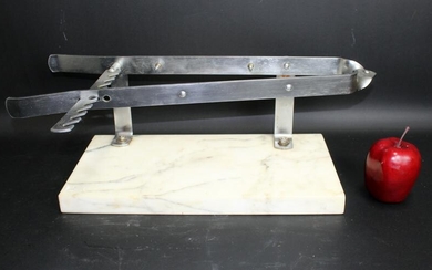 Italian marble and stainless steel ham holder