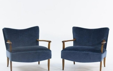 Italy, 2 armchairs, 1950s