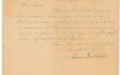 James Buchanan Letter Signed