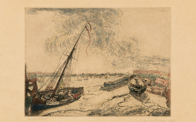 James Ensor Belgium / 1860 - 1949 Boats aground (1888)