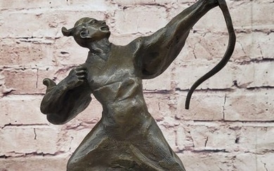 Japanese Samurai Warrior Archer w/ Bow - Bronze Statue Sculpture Figure by Kamiko