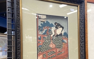 Japanese School - framed woodblock print