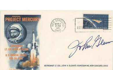 John Glenn Signed Commemorative Cover