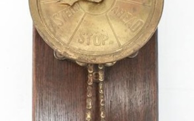 Jos. Harper & Son Co. Brass Ship's Telegraph Wheel