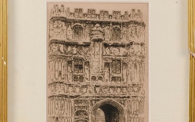 KERR EBY, United States, 1889-1946, A cathedral., Etching on paper, 11" x 7" sight. Framed 18" x 13".