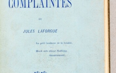 LAFORGUE, Jules Les complaintes. Paris Léon Vanier 1885 Pet. in-8°. Bradel demi‐maroquin taupe à bandes...