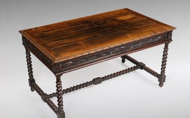 LATE 18TH C. CARVED FRENCH LIBRARY TABLE