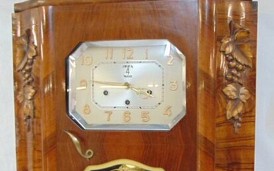 LCB AIRS Vintage French Carved Wooden Clock, decorative