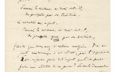 LITERATURE - BOUCHOR Maurice (1855 - 1929) - Autograph letter signed
