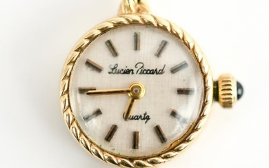 LUCIEN PICCARD 14K GOLD ROPE CHAIN LADIES WATCH