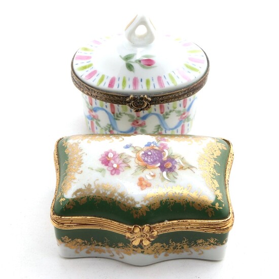 Lafarge & Cie and Other Hand-Painted French Porcelain Limoges Boxes