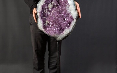 Large Amethyst Geode with Quartz crystals