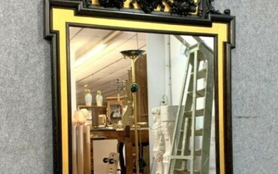 Large Castle Mirror (Overmantel mirror) - Gilt, Wood, Blackened wood - Second half 19th century