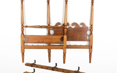 Late Federal Maple Rope Bed, Adapted, Early to Mid 19th Century