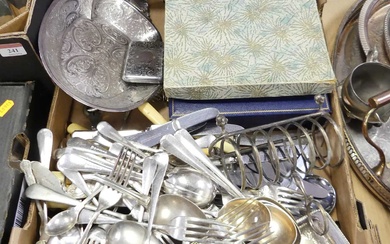 Lot details A collection of silver plated items to include...