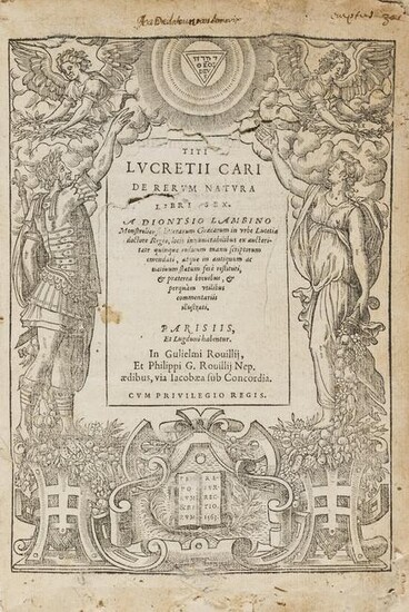 Lucretius Carus (Titus) De rerum natura libri sex