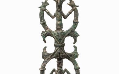 Luristan Bronze Anthropomorphic Master-of-Animals Standard Finial - 22.4×0×0 cm