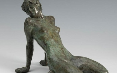 MARIE-JOSÃˆPHE BOURRON (Grenoble, 1931- Paris?, 2012). "Female nude". Bronze. Signed on the lower