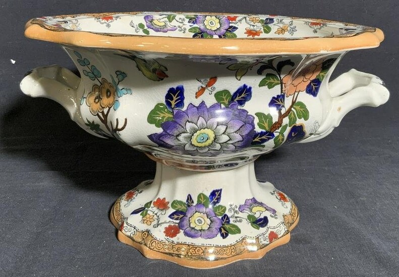 MASON Hand-painted Porcelain Footed Bowl