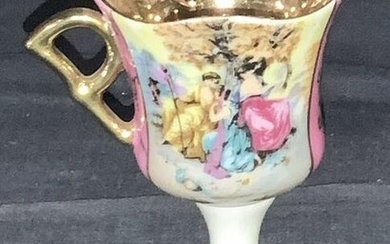 Madam Pompadour Style Hallmarked Porcelain Cup