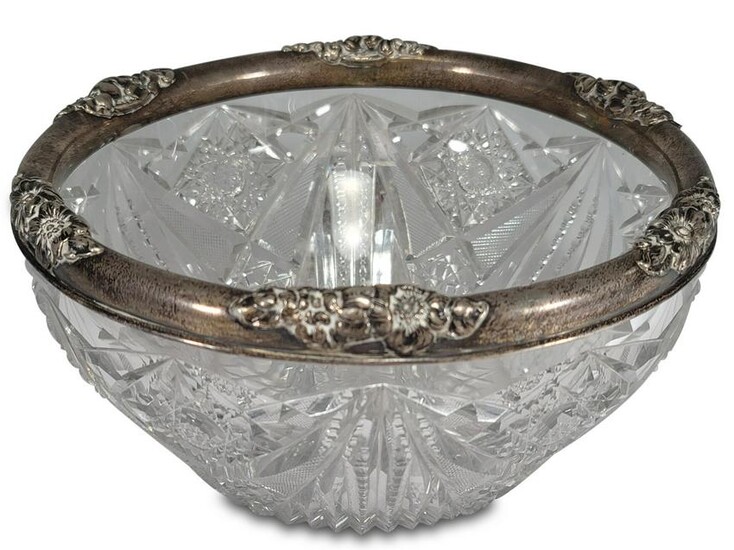 Marked GM & Co sterling 925 & crystal bowl