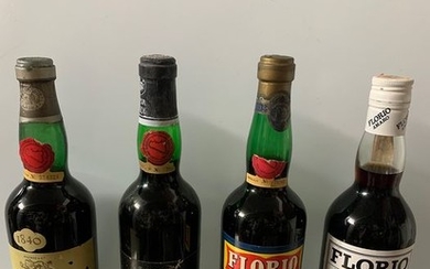 Marsala Florio: 1840 Solera Superiore "ACI" & 1982 Solera Centenario Garibaldi & Egadi & Stravecchio - Sicily - 4 Bottles (0.7L)