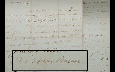 Martin Van Buren Handwritten & Signed Letter, Dated 1842