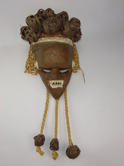 Mask - wood and copper - Salampasu - DR Congo