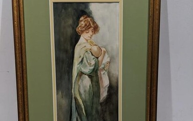 Maud Stumm Mother & Child Watercolor Painting