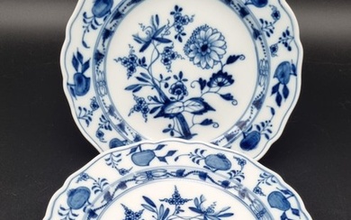 Meissen - Table service - Onion pattern 4 x starter plates approx. 19cm. - Porcelain