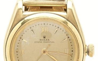Men's Vintage 14K Bubble Back Rolex Wristwatch, Circa 1947