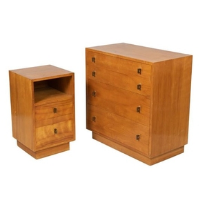 Mid Century Chest and Nightstand