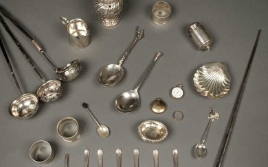 A mixed collection of silver.