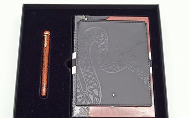 Montblanc - Montblanc Heritage Collection Rouge et Noir Serpent marble set gift of writing - Fountain pen