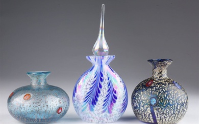 Murano Italy Collection Art Glass Bottle Vases