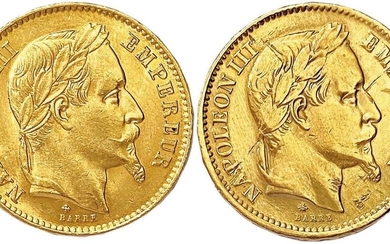 NAPOLÉON III 1852-1870 Set of two gold coins (12.85 g...