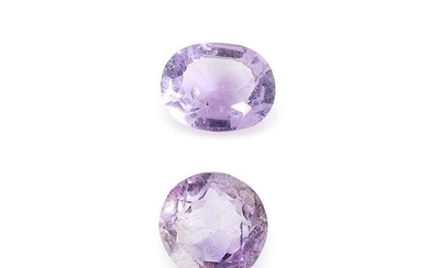 NO RESERVE - A PAIR OF UNMOUNTED AMETHYST Round and