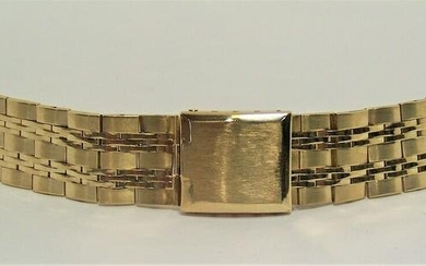 NOS Solid 14k Yellow GOLD Watch Bracelet 16 mm in