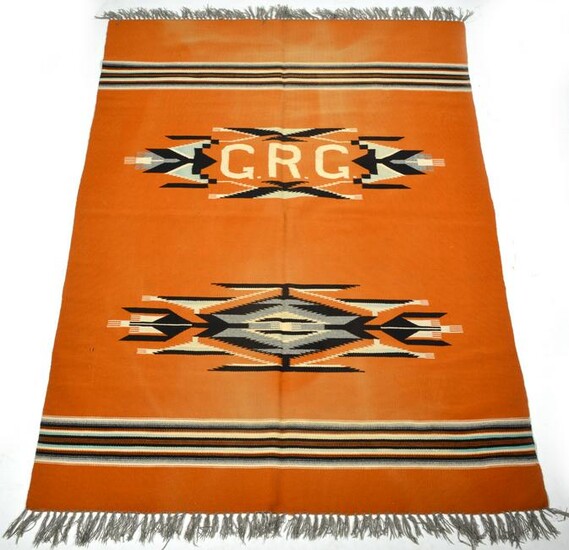 Native American Blanket with the initials "CRG"