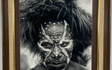 Papua New Guinea Tribe Man Silver Gelatin Photograph