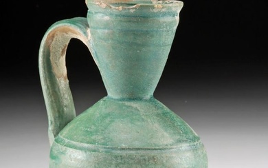 Near-Miniature 11th C. Persian Glazed Pottery Ewer
