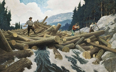 Newell Convers Wyeth (1882-1945), Breaking the Log Jam
