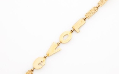 Nugget Gold 'Love' Bracelet