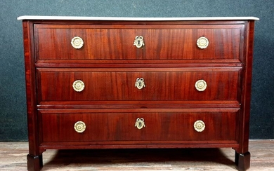 Oblique dresser - Louis XVI - Ebony, Mahogany, Tulipwood - Late 18th century