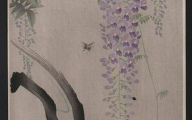 Ohara Koson: Bee & wisteria