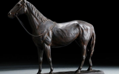 Okimono (1) - Bronze - Ito Kunio“伊藤国男”（b1890） - Outstanding bronze horse sculpture with artist's signature - Japan - Early 20th century