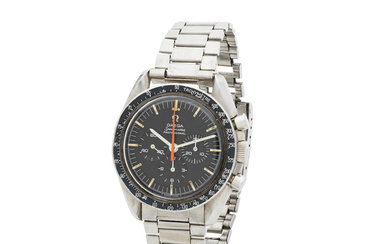 Omega. A rare and unusual stainless steel manual wind chronograph...
