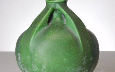 Owens Pottery Matte Green Cabinet Vase